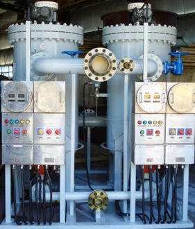 Double cylinder liquid automatic backwash filter system