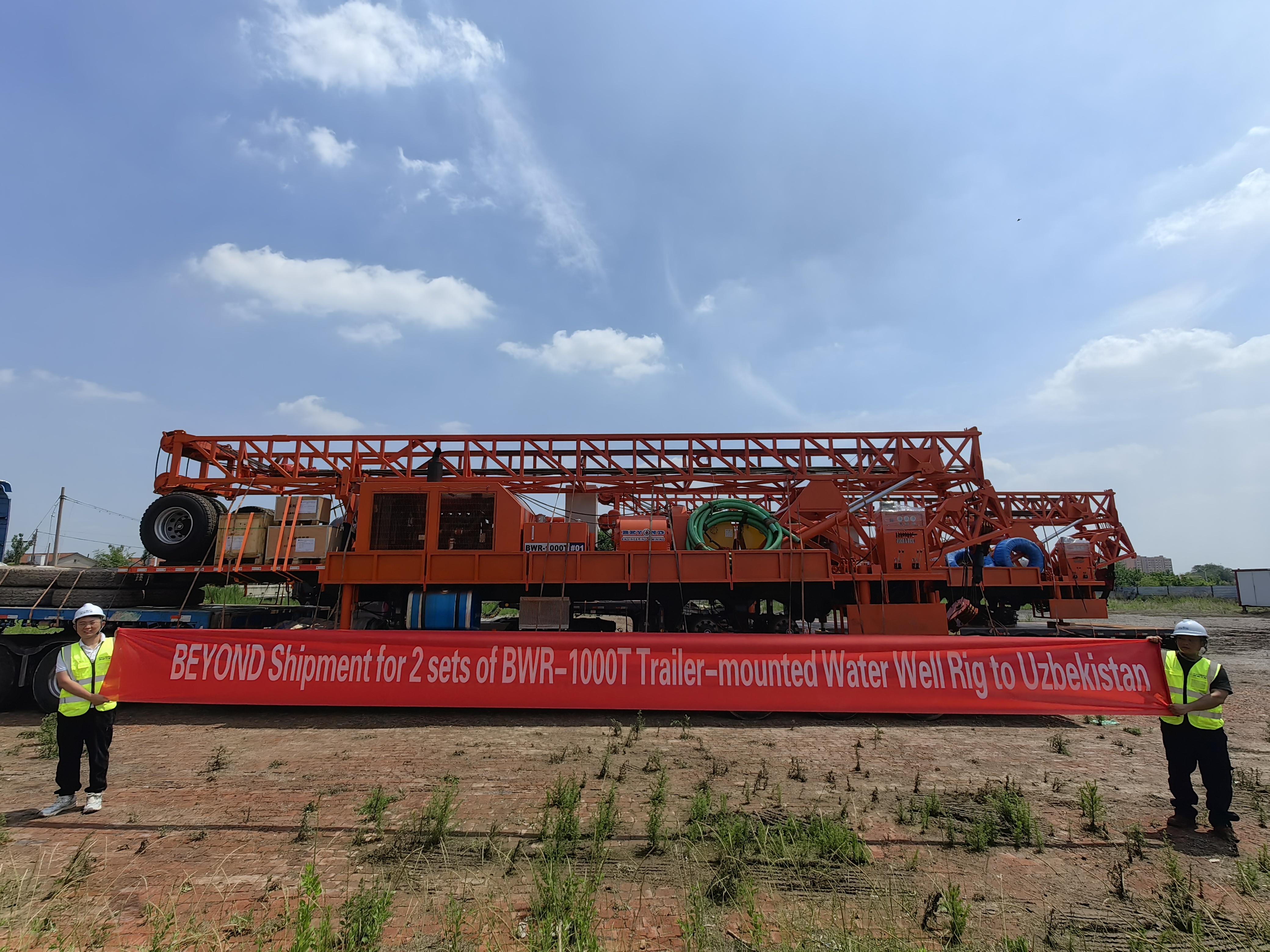 BEYOND Shipmentfor 2 sets of BWR-1000T Trailer-mounted Water Wel Rig to Uzbekistan